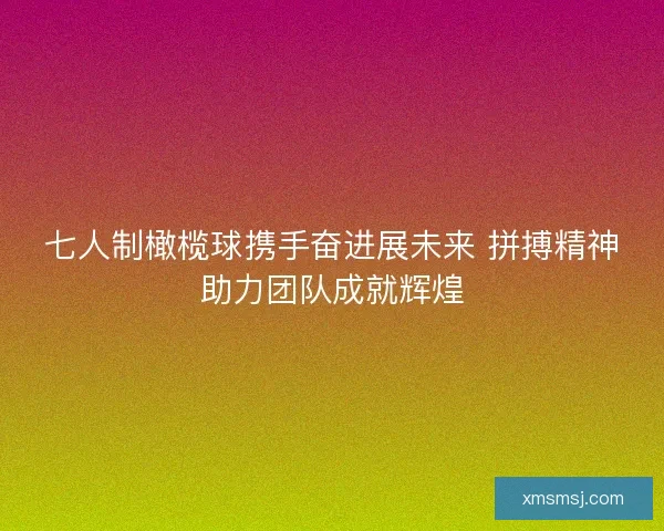 七人制橄榄球携手奋进展未来 拼搏精神助力团队成就辉煌